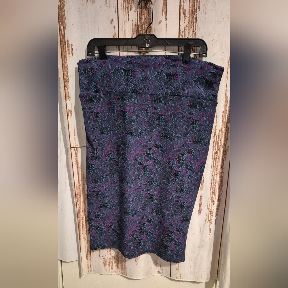LulaRoe Purple and Blue Women's Skirt
